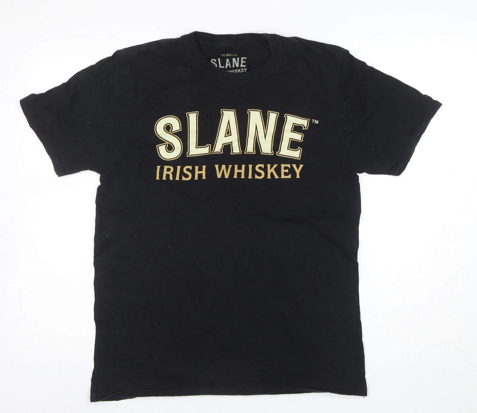 Slane Irish Whiskey Men s Black Medium Graphic Cotton T-Shirt S