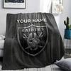 Custom Name,Las Vegas Raiders Printed Flannel Blanket, Soft Throw for Bedroom Sofa, Washable, Christmas Present, Great Gift.