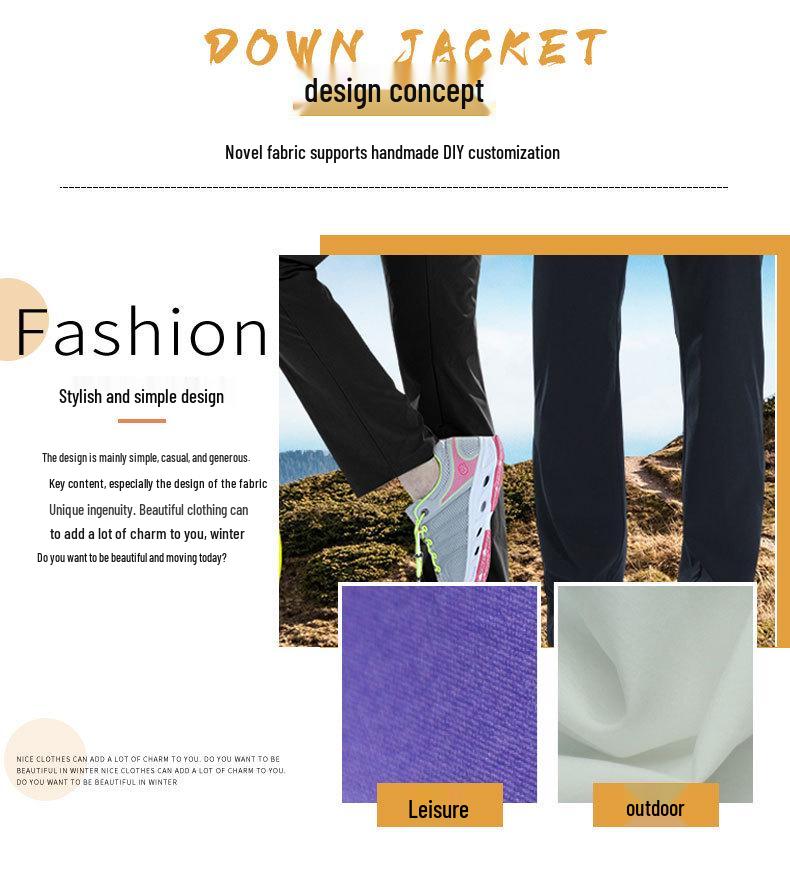 New Waterproof 70D Nylon Four-Way Stretch Sports Pants