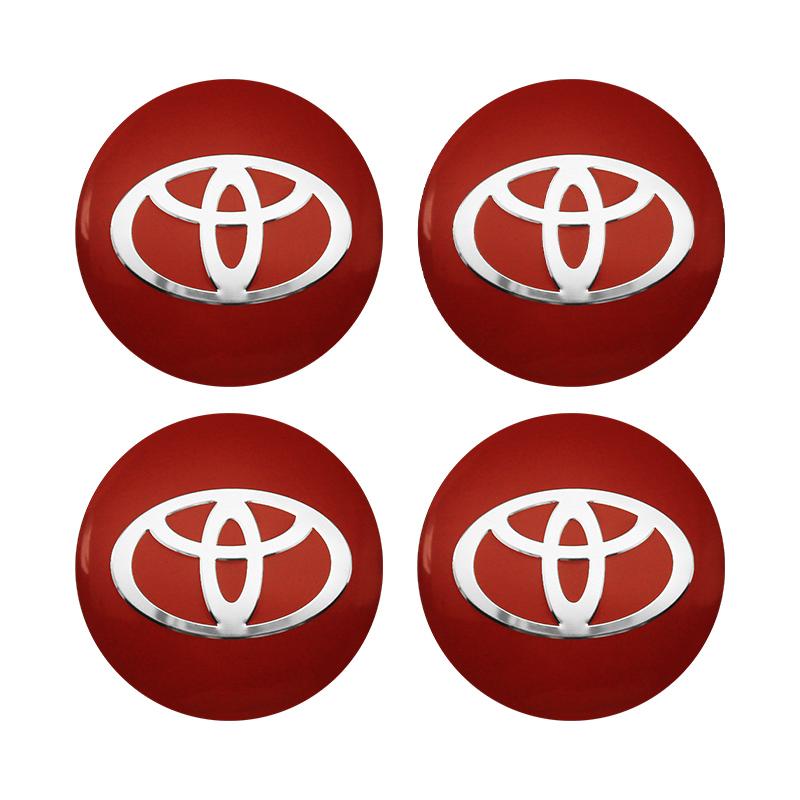 56mm Car Wheel Hub Center Cap Aluminum Metal Logo Stickers For Toyota Rav4 Corolla Camry Aqua Auris Cross Yaris TRD Prius GR