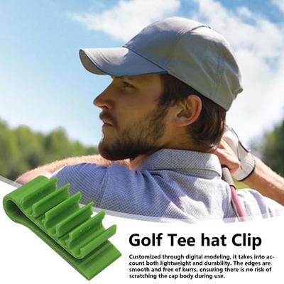 3D Printed Golf Tee Hat Brim Clips Holds 5 Golf Seats Holder Caps Clip Tee Organizer Clamp Creative Sport Accessories for Golfer