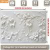2D White Embossed Floral Backdrop for Wedding Birthday Party Photo Booth Background