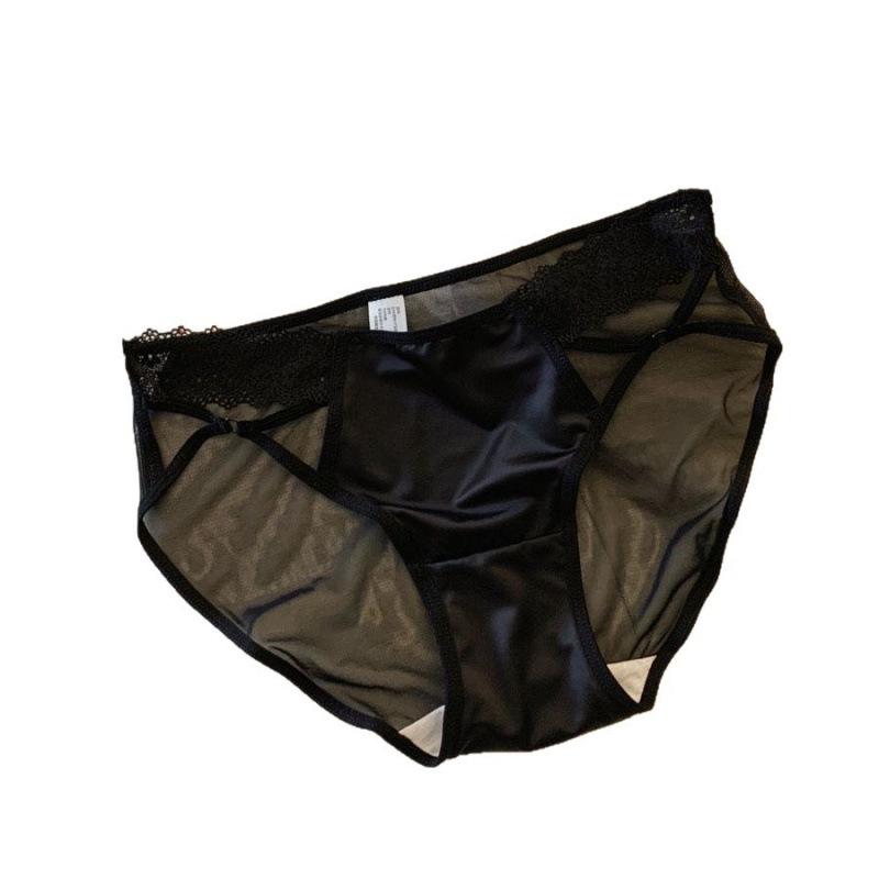 Ladies Summer Light Luxury Lace Hollow Out Senior Gloss Sense Silky Satin Breathable Comfortable Briefs