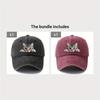 Adjustable Vintage Baseball Cap Featuring a Printed Cartoon Cat Design Perfect for Outdoor Activities Like Travel Camping And