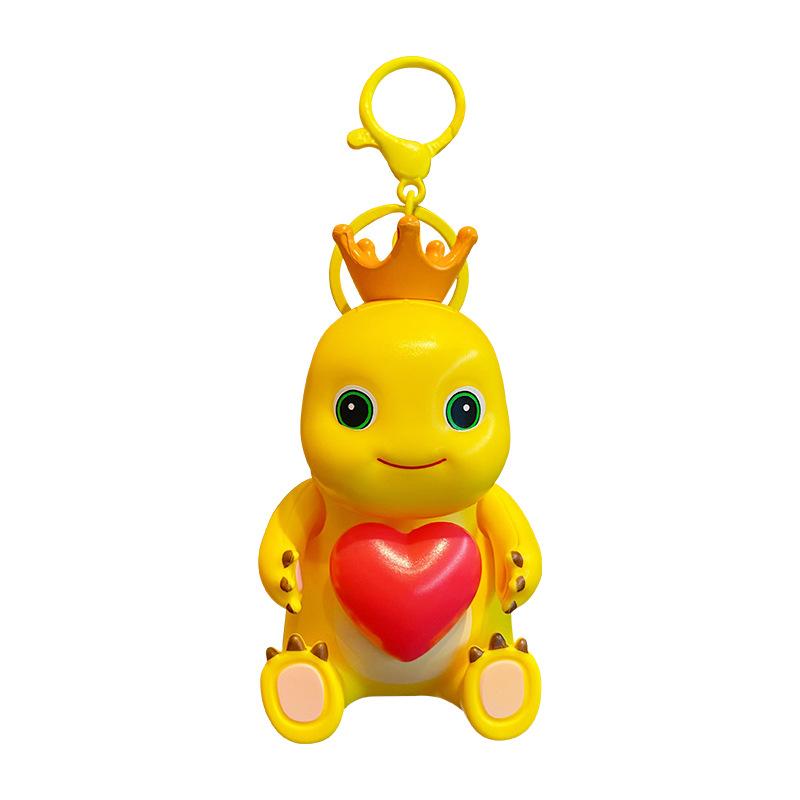 Cartoon Bixin Luminous Electric Milk Dragon Keychain Female Cute Creative Exquisite Toy Doll Pendant