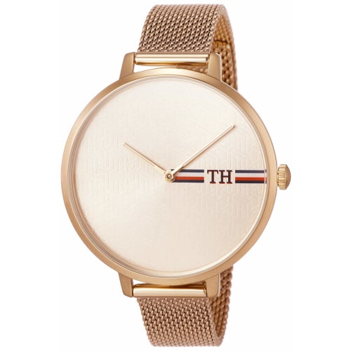 

Tommy Hilfiger Alexa Watch, Stainless Steel (Rose Gold Plated), Rose Gold Dial, Mesh Strap, Quartz Movement, 1782158, Women s