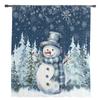 Weihnachtsbaum Schneeflocke Schneemann Blau Transparente Vorhänge zur Wohnzimmerdekoration Fenstervorhänge Küche Tüll Voile Vorhänge