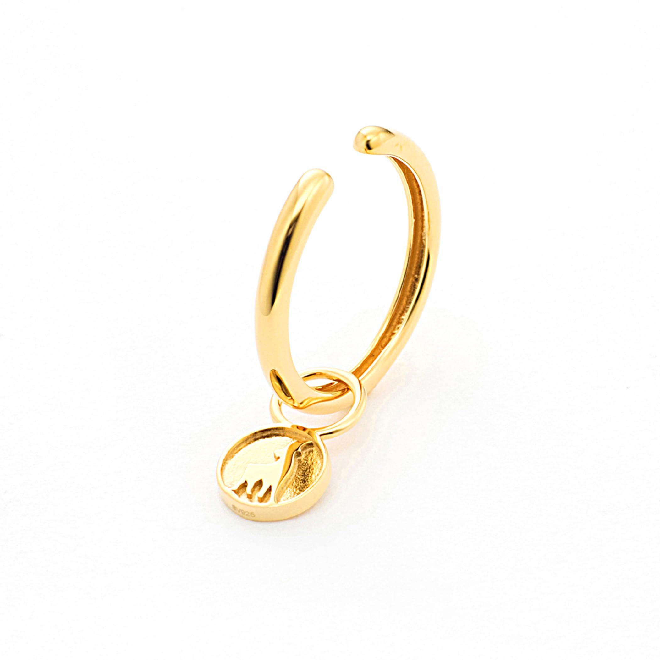 

ESTELLE Ear Silver with Yellow Gold Plating Earring [ESTELLE] [Official] [WEB Exclusive] Women s Cuff, Single (Capricorn) 0291-0435-0019-0000