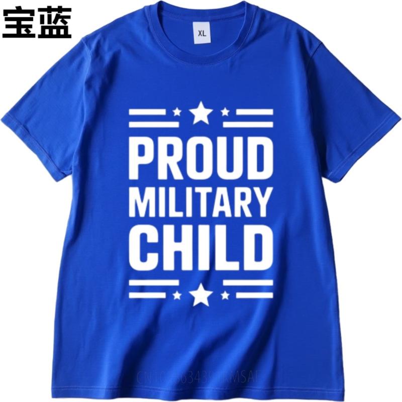 T Shirt Unisex Street Wear For Unisex Round Neck Tshirt Unisex Proud Military Child Star Design Stylish Male Teeshirt Comfort Tshirt
