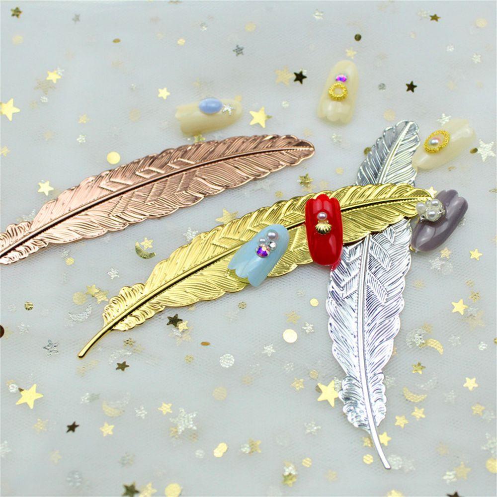 1pc Handmade Gold Silver Plated Page markers Metal Feather Book darts Bookmark Students Stationery