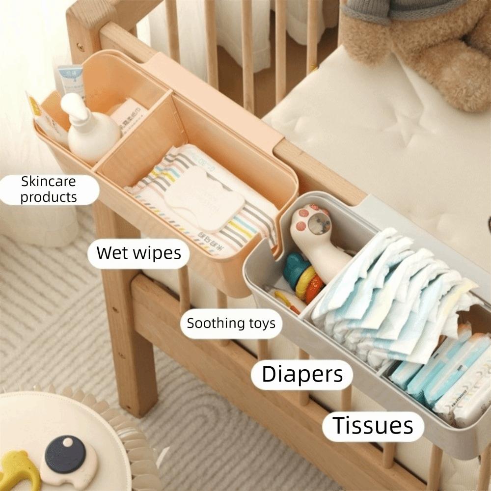 Partition Bedside Storage Rack Adjustable Night Stand Shelves Multi Purpose Bed Hanging Bag  Home