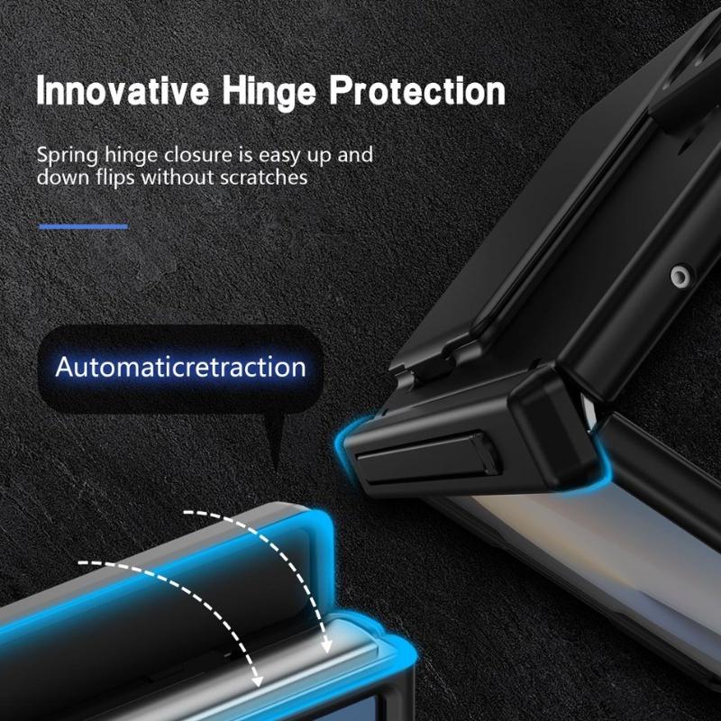 Card Holder Hinge Protection Case for Samsung Galaxy Z Fold 8 Wide Ultra 7 6 5 Phone Cover with Stand & Pen & Screen Protector
