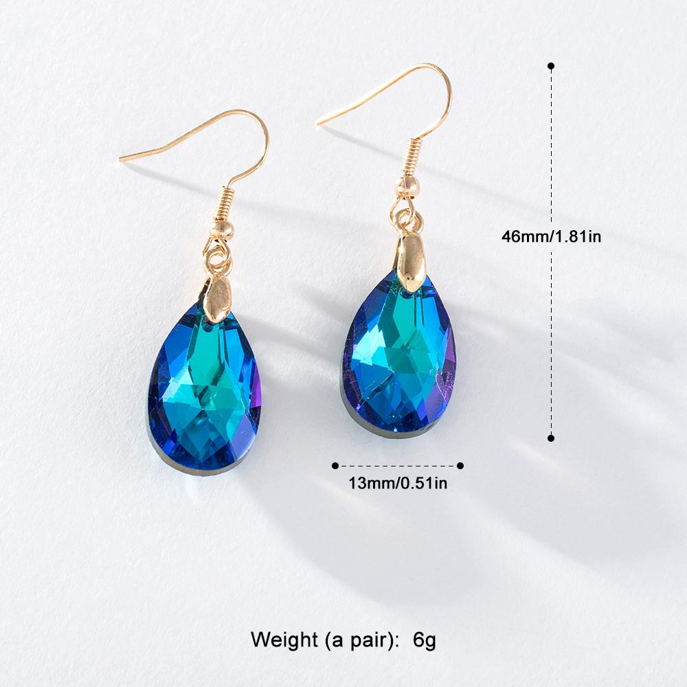Pinkdudu Fashion 6 Color Rhinestone Water Drop Earrings Romantic Elegant Geometric Earring for Women Jewelry Gifts PD1407