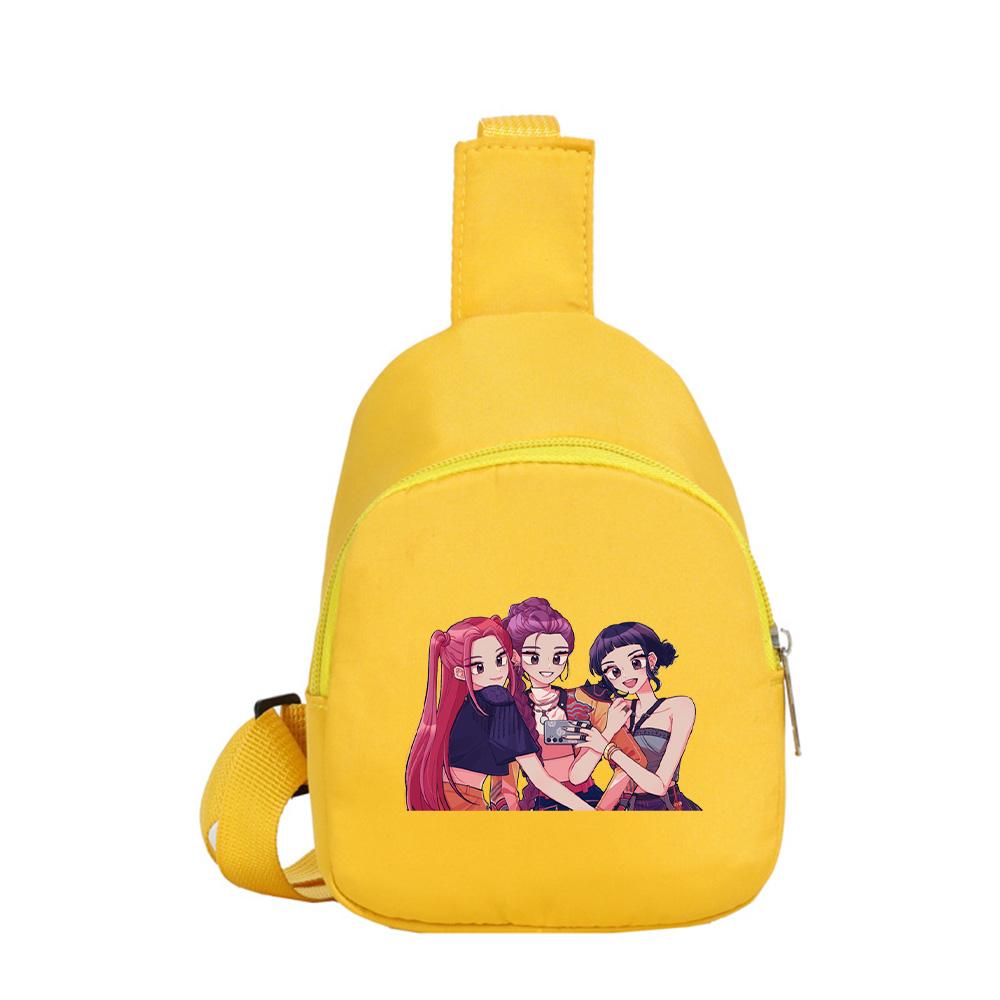 Zaino Petto Kawaii Stampato Anime K-Pop Cacciatori di Demoni per Ragazzo Ragazza Borsa a Spalla Studente Borsa a Tracolla Portatile Regalo di Natale per Bambino