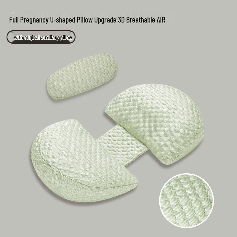 U-Shaped Pregnancy Pillow - Lumbar, Belly, and Back Support for Side Sleepers
