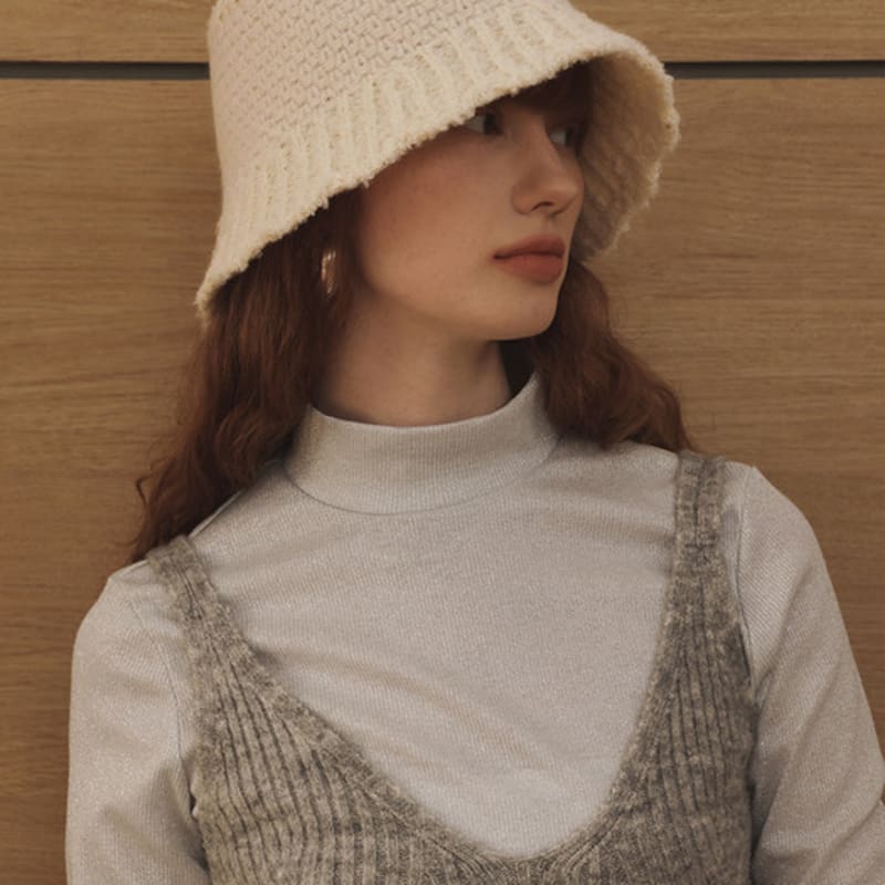 Marchen Loel knit crochet bucket hat_3color