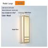 Japanese Style Solid Wood Bedside Wall Lamp