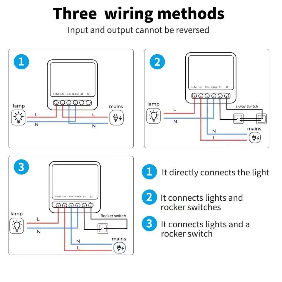 Matteroverwifi Smart HomeKit-Alexa-Google Switch, 10A Voice Control Remote
