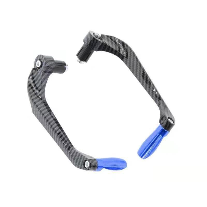 

Motorcycle Brake Hand Guard Horizon Drop-Resistant Calf No. 9 Electric Vehicle Handles Horn-Shaped Handle Bar Hand Guard Neutral Hand Guard Cover Blue carbon fiber 1 set