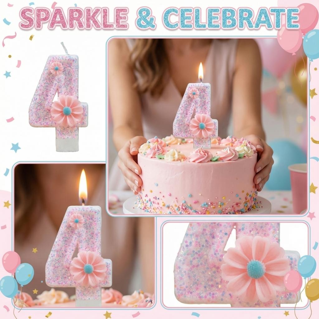 Fashion Cartoon Creative Birthday Candles Party Digital Candles