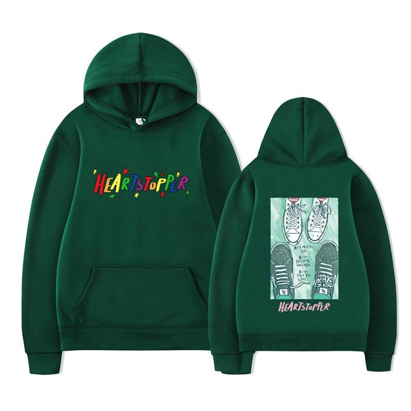 Heartstopper Rainbow Hoodie with Printed Men's and Women's Hoodies and Plush Hoodies for Loose Sports Printing