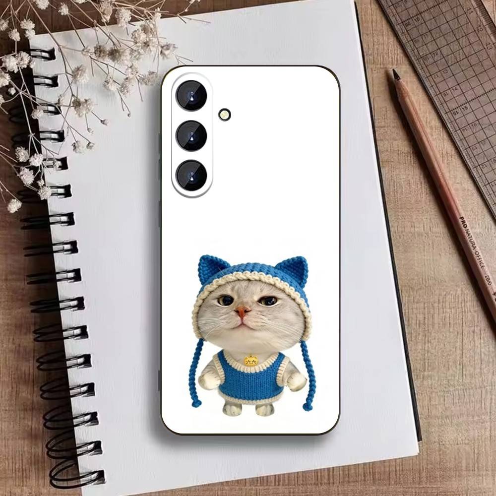 Silly Goofy Cat Mouse Phone Case For Samsung Galaxy A73,A21s,A22,A31,A52,A53,A71,A41Soft Black Shell