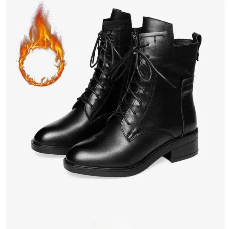 

Классические ботильоны Весенняя женская обувь Низкий каблук Ботинки челси 2025 Новая обувь из искусственной кожи для женщин Большой размер 41 Зимние ботильоны 37