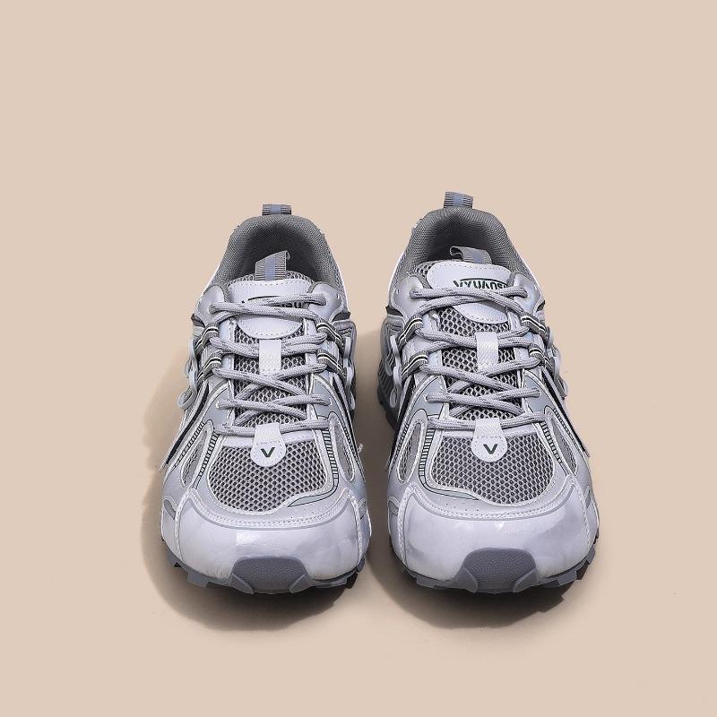 Silver Gray Platform Dad Shoes Women's Thin New Summer Versatile Mesh Breathable Sports and Leisure Shoes