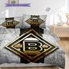 Set Copripiumino Trapuntato con Fantasia Borussia Federe Decorazione per la Casa Regalo di Compleanno (1 * copripiumino + 2 * federa, senza nucleo)