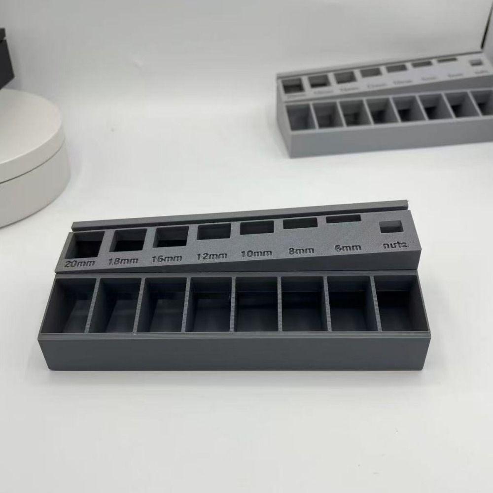 3D Printed M3 Bolt Sorter Multiple Compartment PLA Screw Length Sorter Lightweight Space-Saving Screw Sorting Tray Tool Storage
