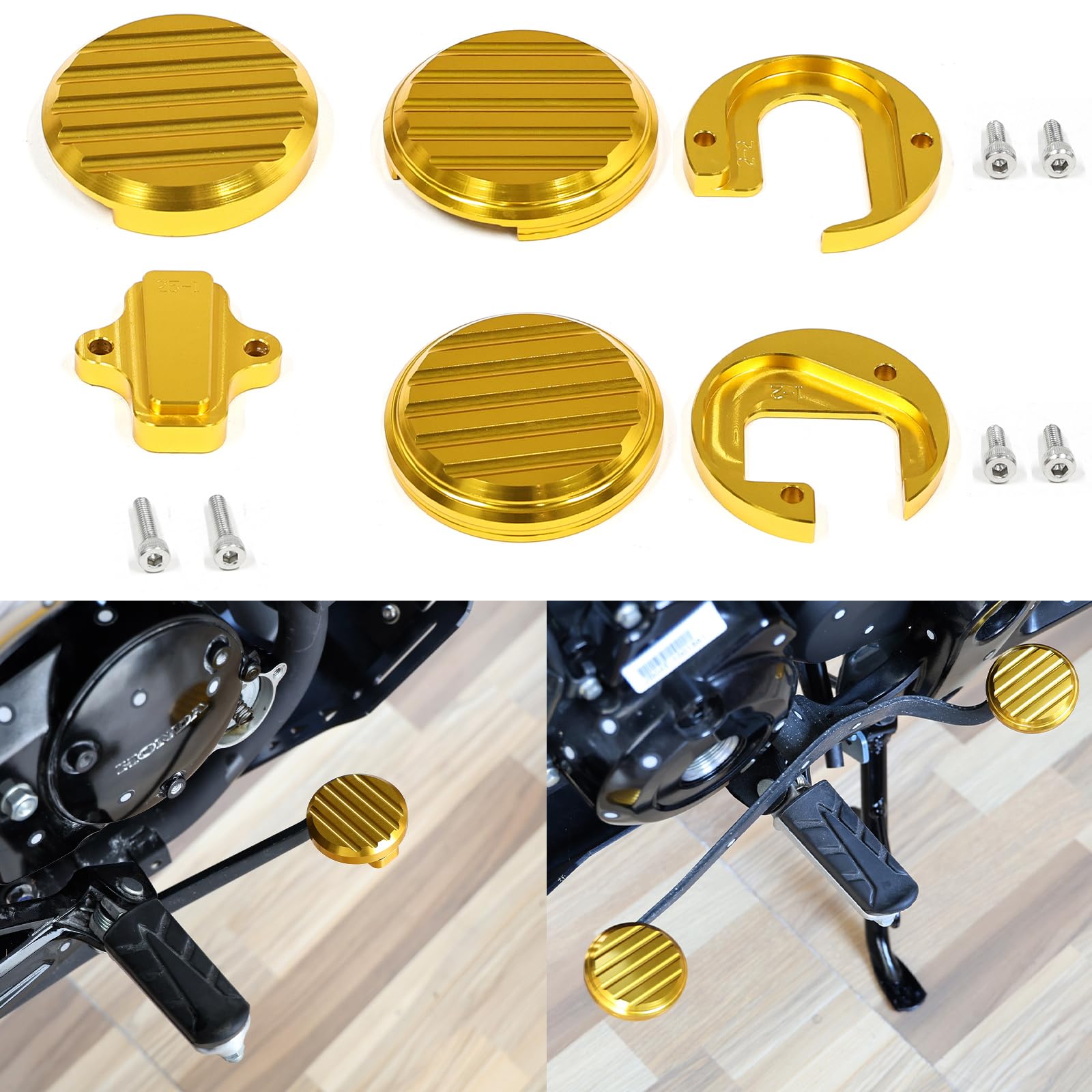 

Honda DAX 125 Right Brake Pedal Cover DAX 125 Motorcycle Left Shift Pedal Anti-Slip Pedal diameter 5.3 cm золотой