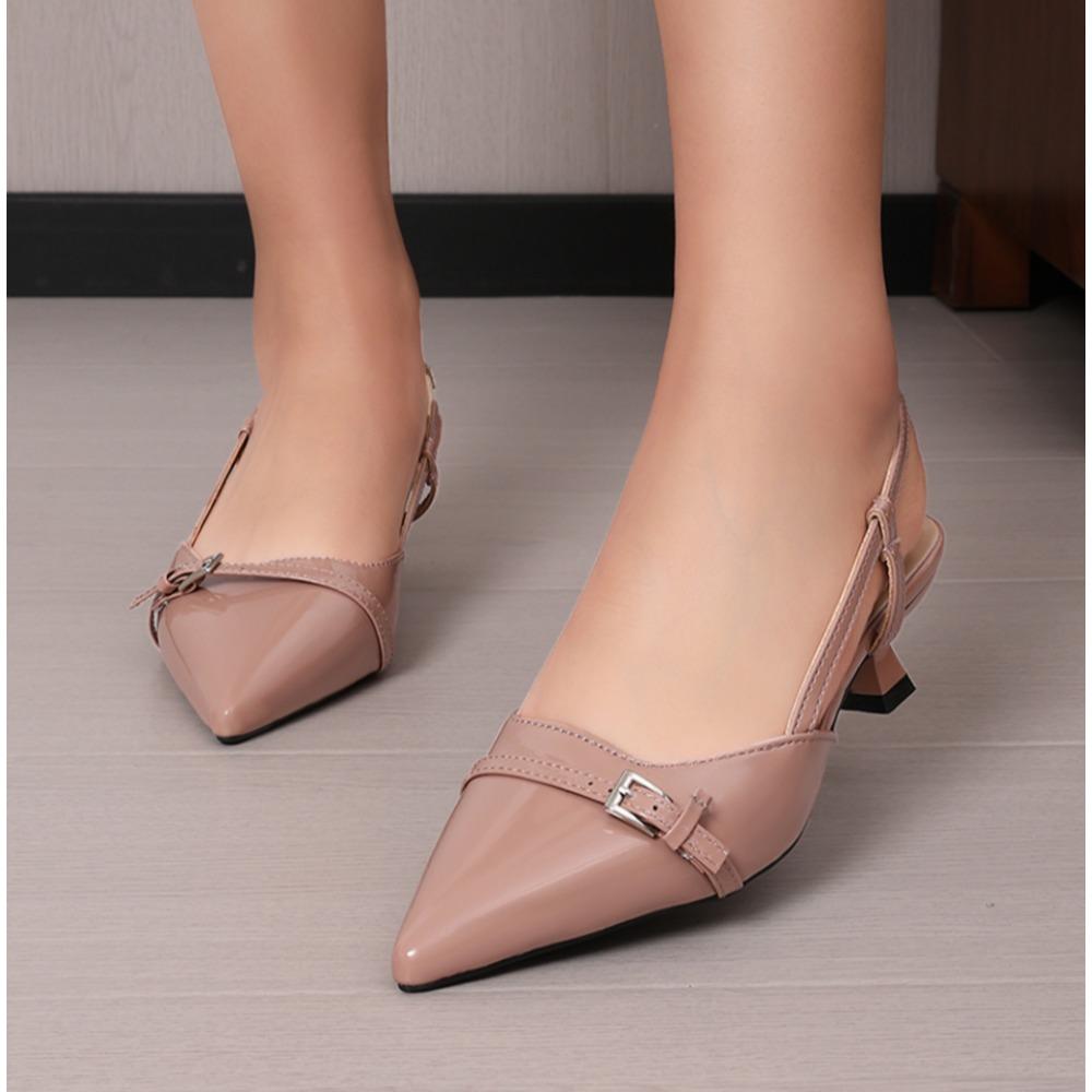 

Мода Носок-лодочка Сексуальные Средние Каблуки Вечерние Туфли Женские Сандалии Дизайнерские Летние Брендовые Туфли-лодочки Слингбэки Повседневные Туфли Платье Шлепанцы 42 розовый