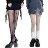 Women Sexy Sheer Tights Geometric Dot Striped Jacquard Patterned Fishnet Stockings Hollow-Out Mesh Pantyhose Leggings