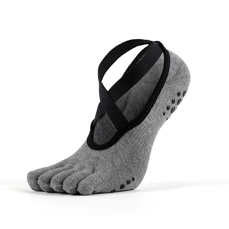 MEIKAN Non-Slip Five-Finger Yoga & Pilates Socks for Women