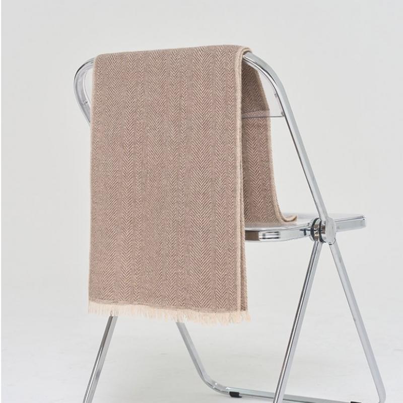 Dal Cashmere Herringbone Muffler Brown