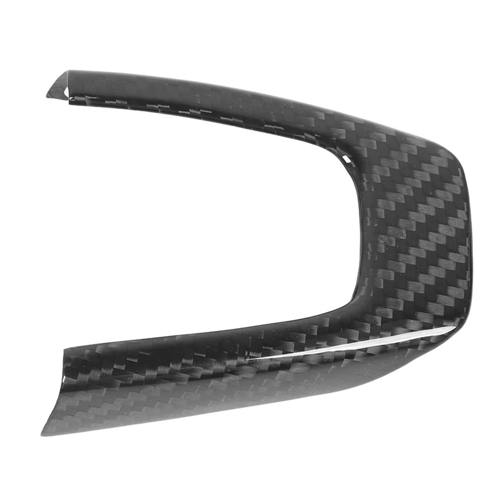 Steering Wheel Lower Frame Cover Carbon Fiber Steering Wheel U Shaped Frame Cover Sticker Replacement for Fiat 500