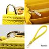 [Revetta] Stingray Leather Long Wallet, Yellow, Caviar Pearl Finish, Round Zipper, Genuine Leather, Women's, with Strap [233stw-2]