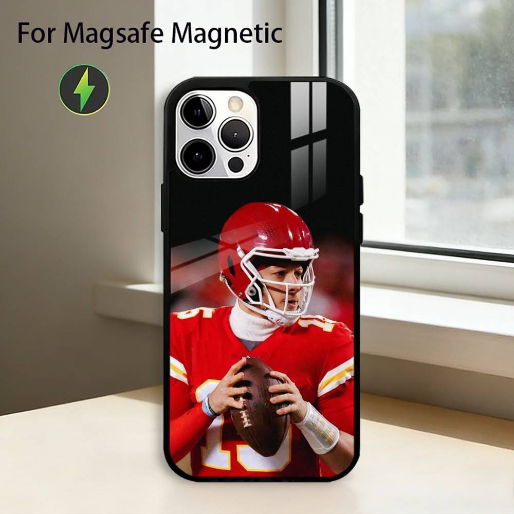 

American Football Patrick M-Mahomes Phone Case For iPhone17,16,15,14,13,12,11 Plus,Pro Magnetic For Magsafe Wireless Charging iphone16e