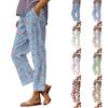 Women's Casual Drawstring Waist Pants with Elastic Waistband and Side Pockets Relaxed Fit Lightweight Printed Lounge Trousers