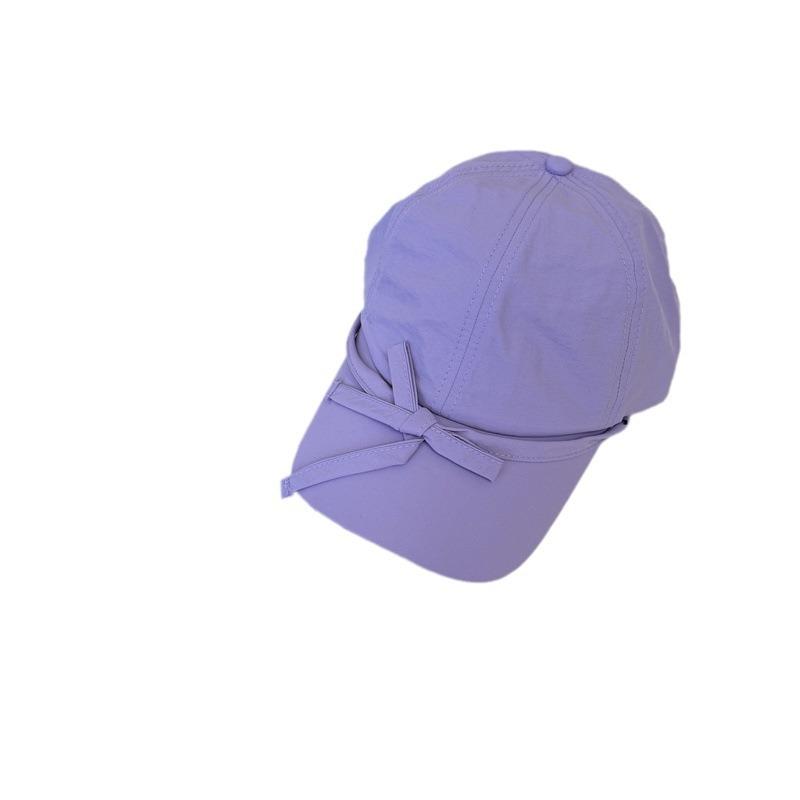 Ins niche sweet bow baseball cap children wide brim sunshade light breathable face small cap