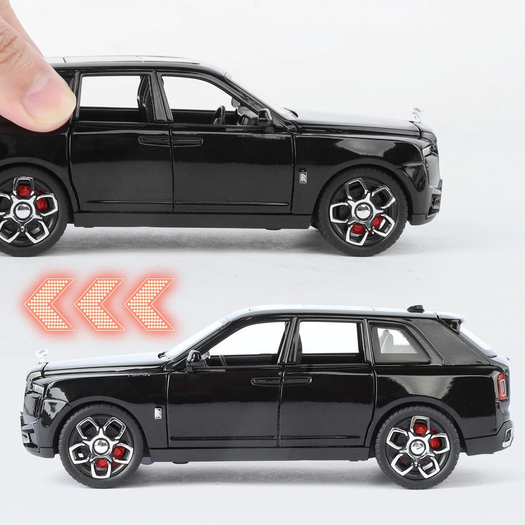 NEW 1/32 Rolls-Royce Cullinan SUV Alloy Car Model Sound and Light Pull Back Children's Toy Collectibles Birthday Gift