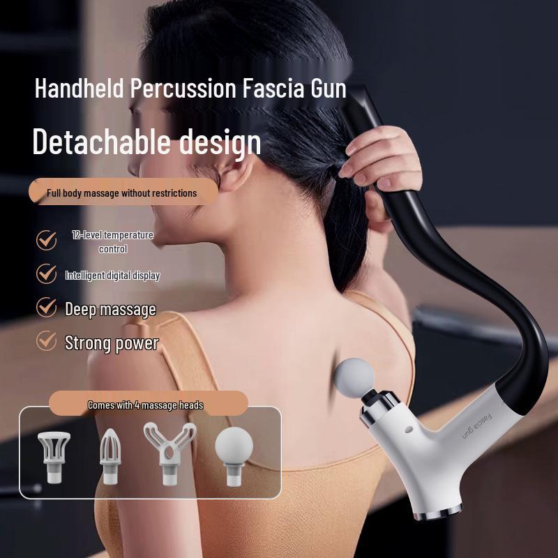 

Ergonomic Handheld Massage Gun with Detachable Heads for Home Muscle Relaxation білий/чорний