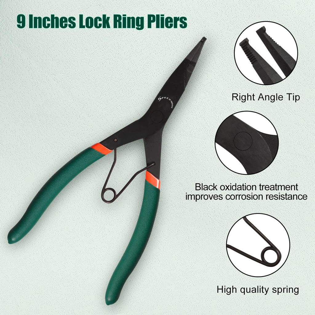 SPEEDWOX Axle Lock Ring Snap Ring Circlip Straight Lock Specialized Total Length Precision Professional Tool Pliers, Retainer, Pliers, Pliers, Tip,