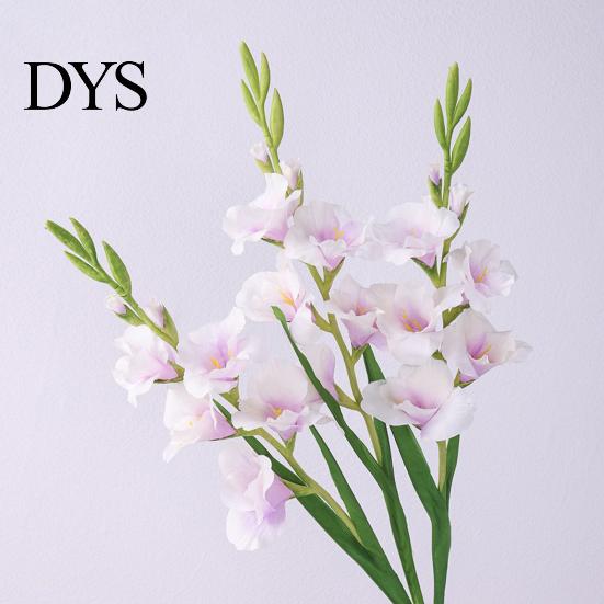 Reusable Fake Gladiolus Artificial Flower Realistic Silk Home Office No Watering Wedding Party Indoor Outdoor Faux Bloom Decoration Lifelike