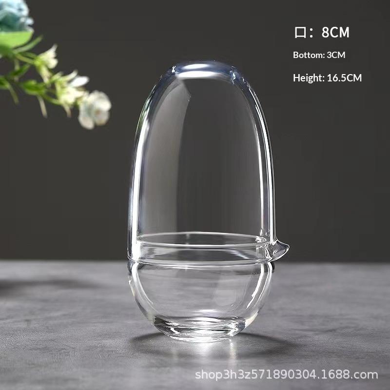 Micro Landscape Glass Bottles with Cover Fresh Green Succulent Moss Bottle Glass Vase Glass Terrarium Bonsai Home Desktop Decor
