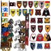 Medieval Castle Green Dragon Knight Building Blocks Figure Accessory Shield Vest Warhorse Cape Orc Flag Mount Wolf Toy Gift D123