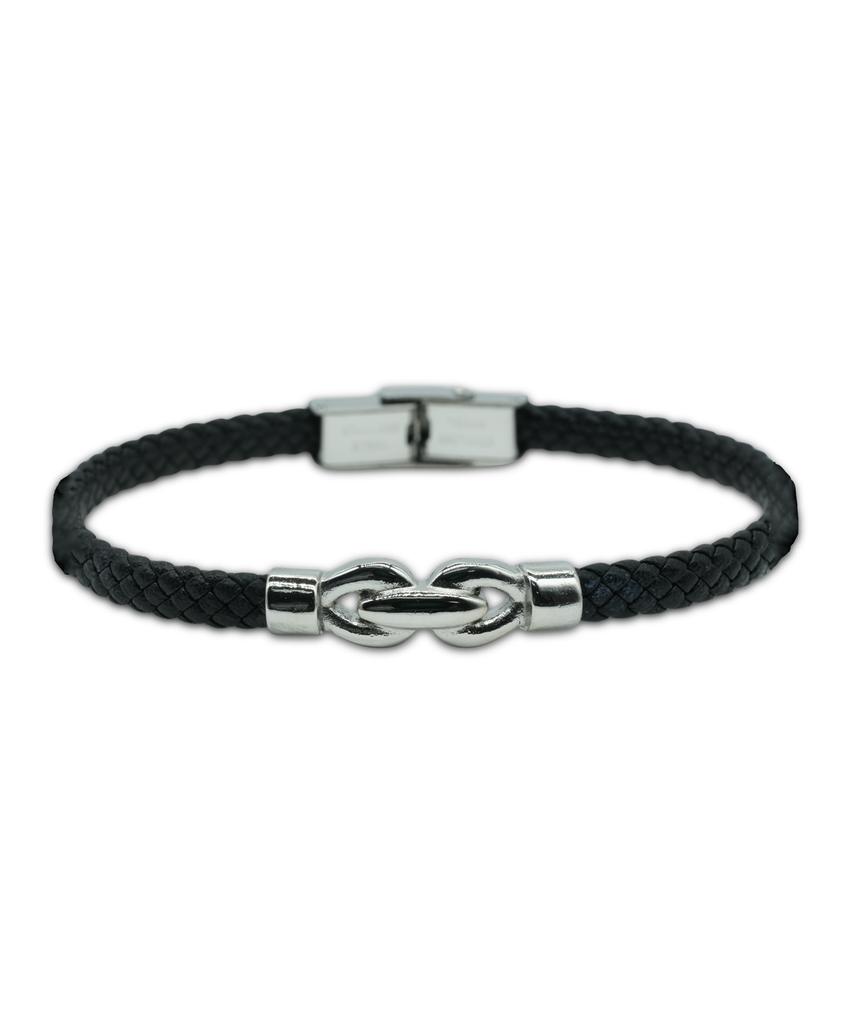 Cream Soda Lab Infinity Chain Leather Strap Bracelet