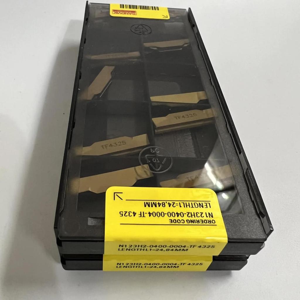 Original Sandvik / N123H2-0400-0004-TF 4325 / CNC lathe carbide blade 10 PCS