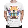 Corgi Mom Dog Flower Love T Shirts Unisex Unisex Pure Cotton Funny Tshirt Crewneck Tee Shirt Short Sleeve Clothes Graphic Printed