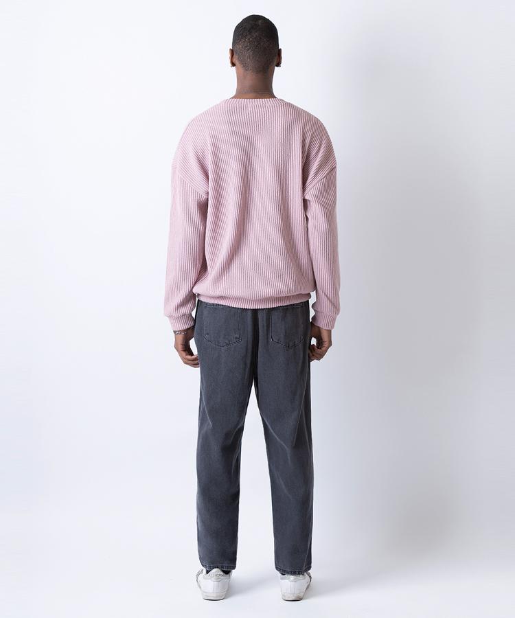Seuteulaikeu Drop Shoulder Loose Pullover (Pink)